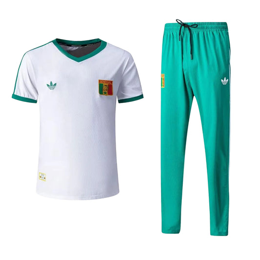 Ensemble Sénégal Premium – (Blanc) T-shirt avec pantalon ETPSMS02