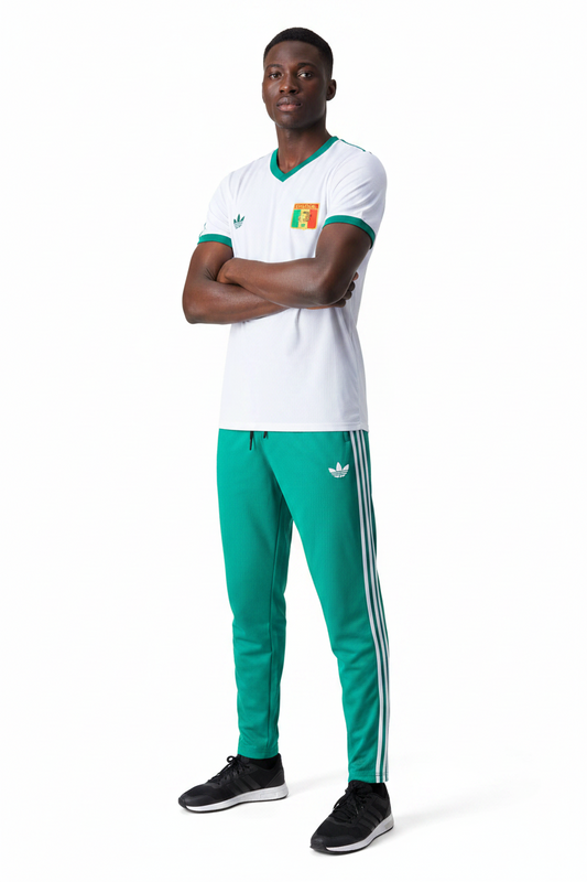 Ensemble Sénégal Premium – (Blanc) T-shirt avec pantalon ETPSMS02