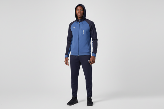 Ensemble survêtement Under Armour Bleu/Marine avec capuche (coton) ECMSUA09