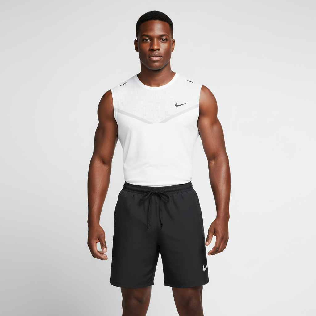 Ensemble de sport Débardeur avec short Nike (blanc/noir) MSEDSN02