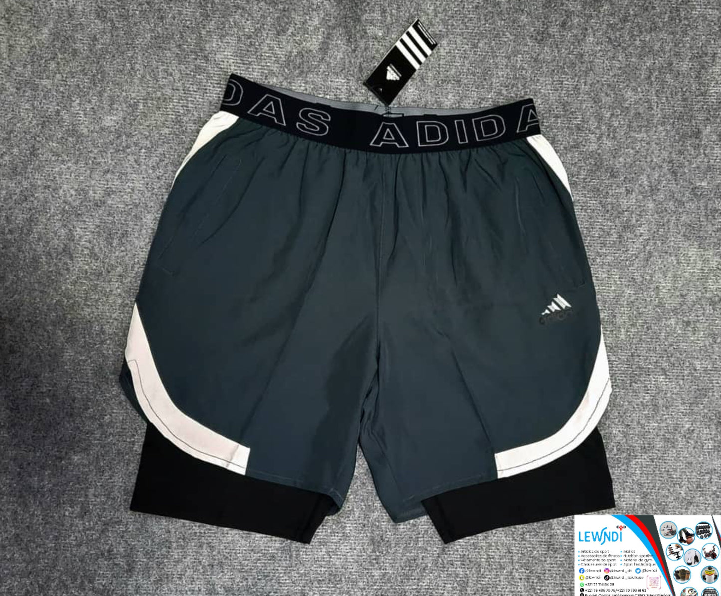 Short avec Cuissard (Gris) Adidas Pro LSSC10