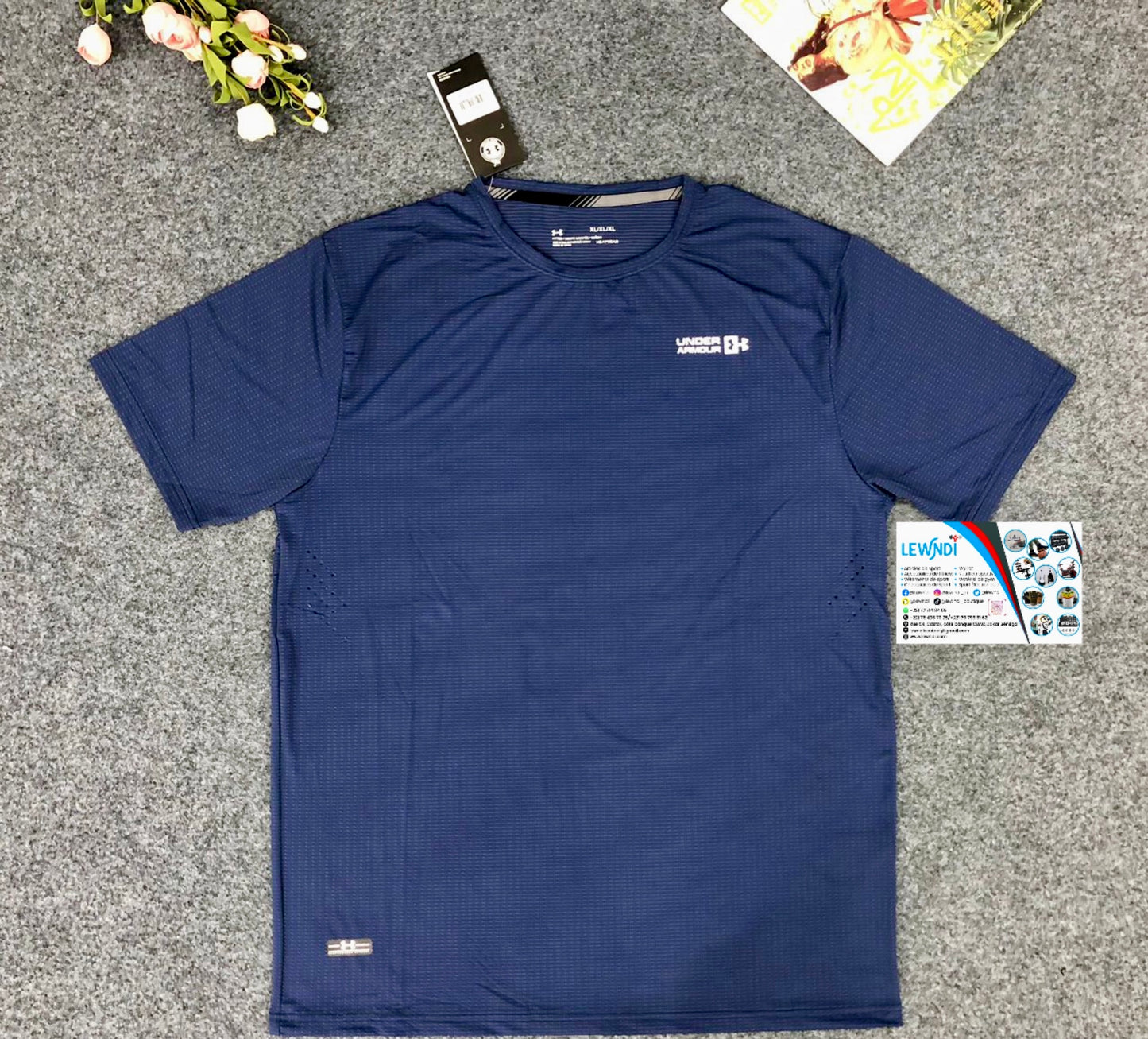 T-shirt sport fitness UA pro (Bleu Foncé) MSTS16