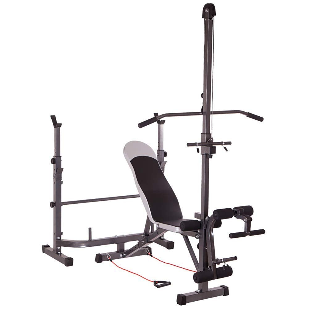 Support d’haltères multifonctionnel à haute traction Squat Rack Bench Press Fitness