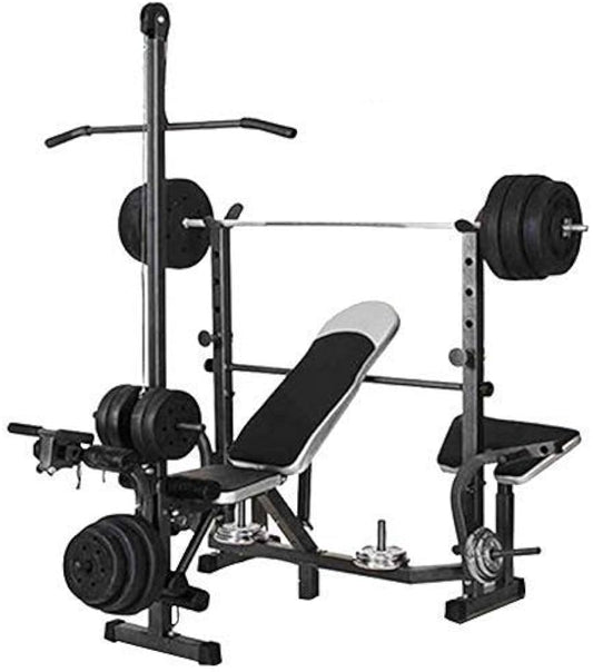 Support d’haltères multifonctionnel à haute traction Squat Rack Bench Press Fitness