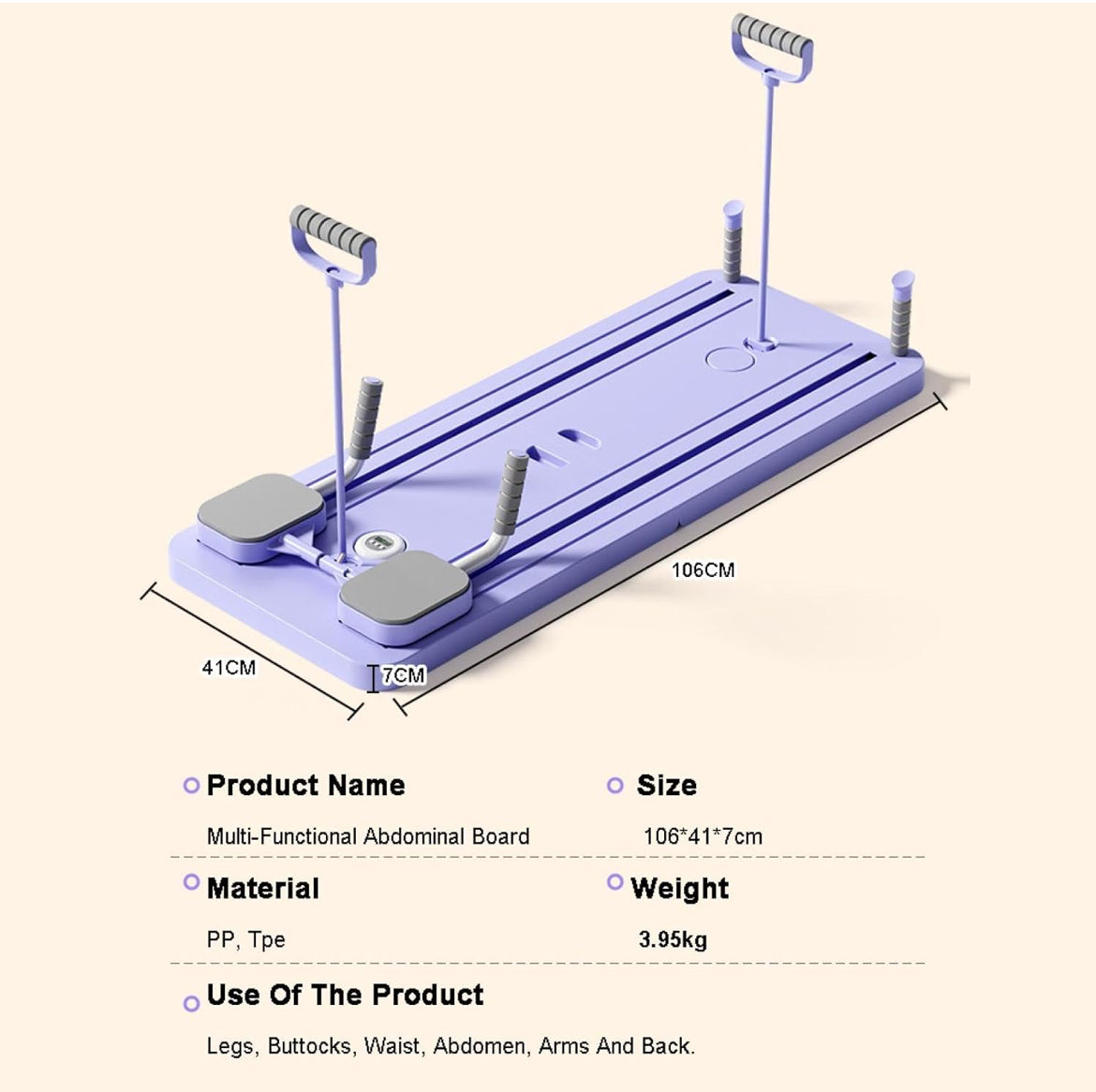 Planche de fitness multifonctionnelle