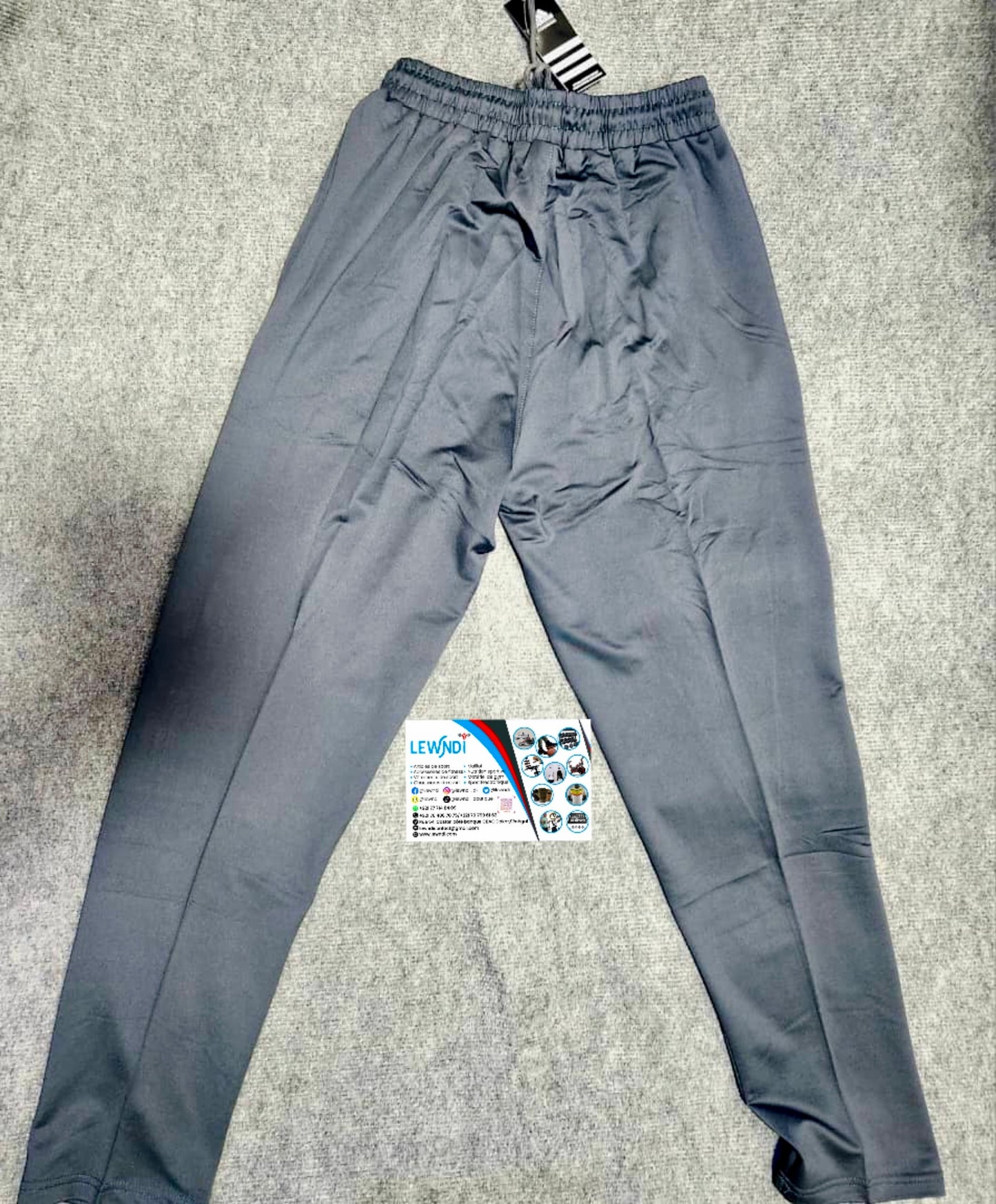 Pantalon jogging sport Adidas (gris foncé) avec fermeture TSPJ01