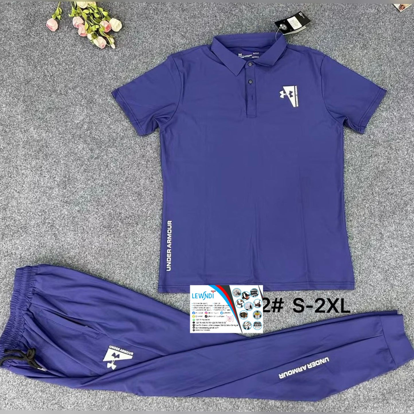 Ensemble classique col roulé avec pantalon (Bleu) Under Armour ECPMS11