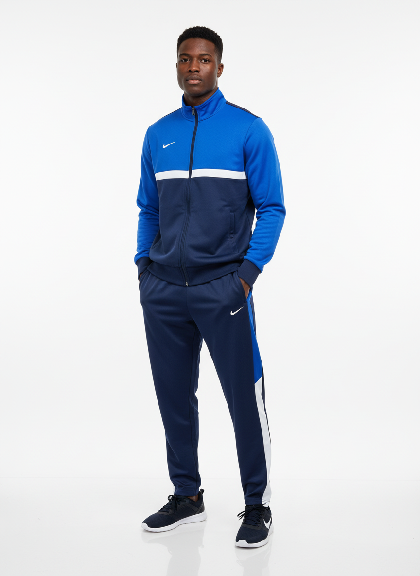 Ensemble Survêtement Loisir Adidas (Bleu/Marine) avec fermeture