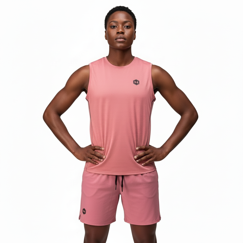 Ensemble de sport Débardeur avec short Under Armour (or rose) MSEDSUA07