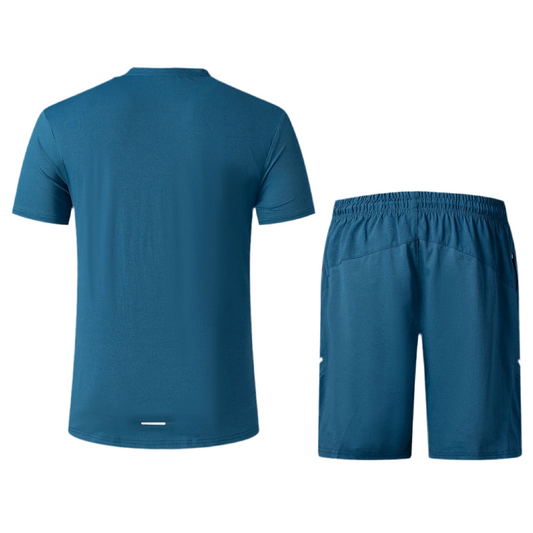 Ensemble de sport Under Armour Unisexe – T-shirt & Short (Bleu)