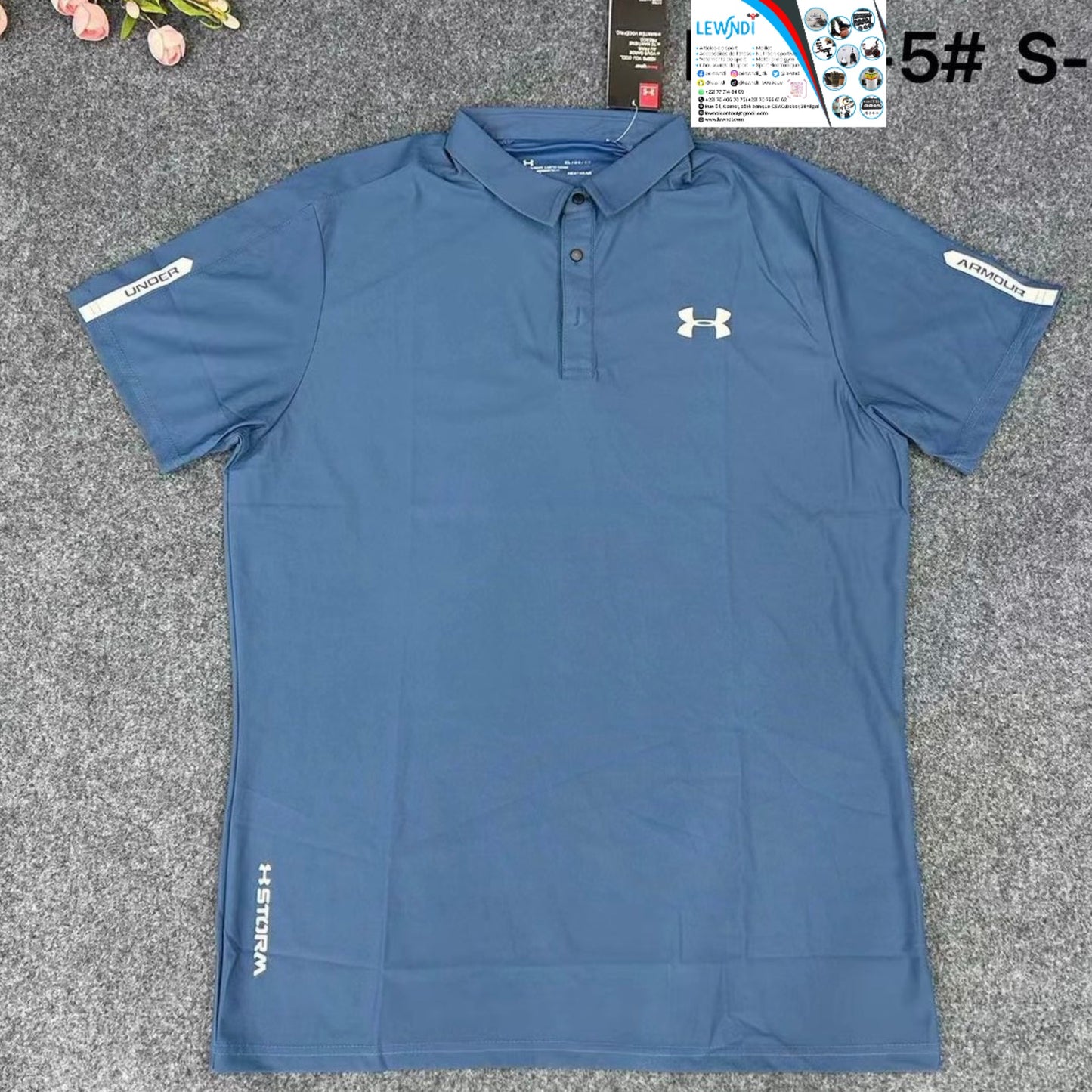 T-shirt col roulé (Bleu) Under Armour TCRMS05