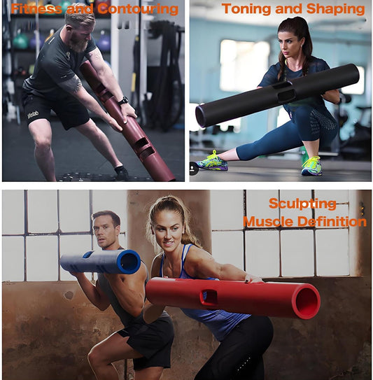 Barre de poids en caoutchouc d’entraînement durable portable