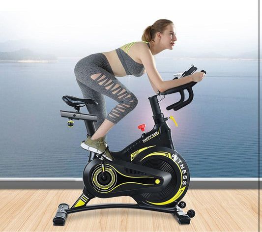 Vélo d’exercice Contrôle magnétique Spinning (Noir/Jaune)