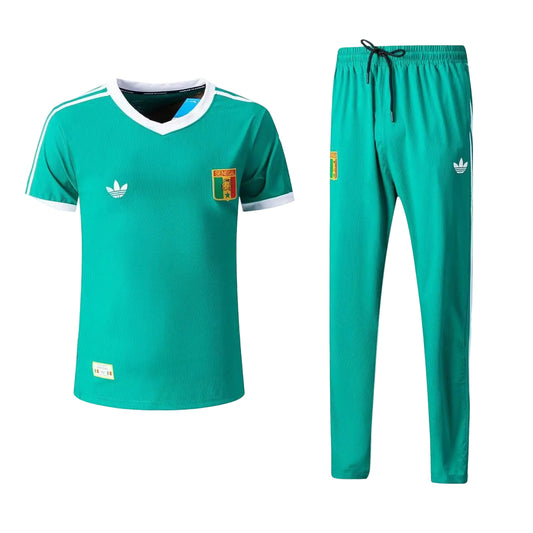 Ensemble Sénégal Premium – (Vert Émeraude) T-shirt avec pantalon ETPSMS01