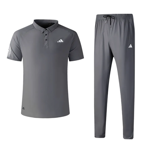 Ensemble col roulé Adidas avec pantalon jogging (Gris) ECPAMS06