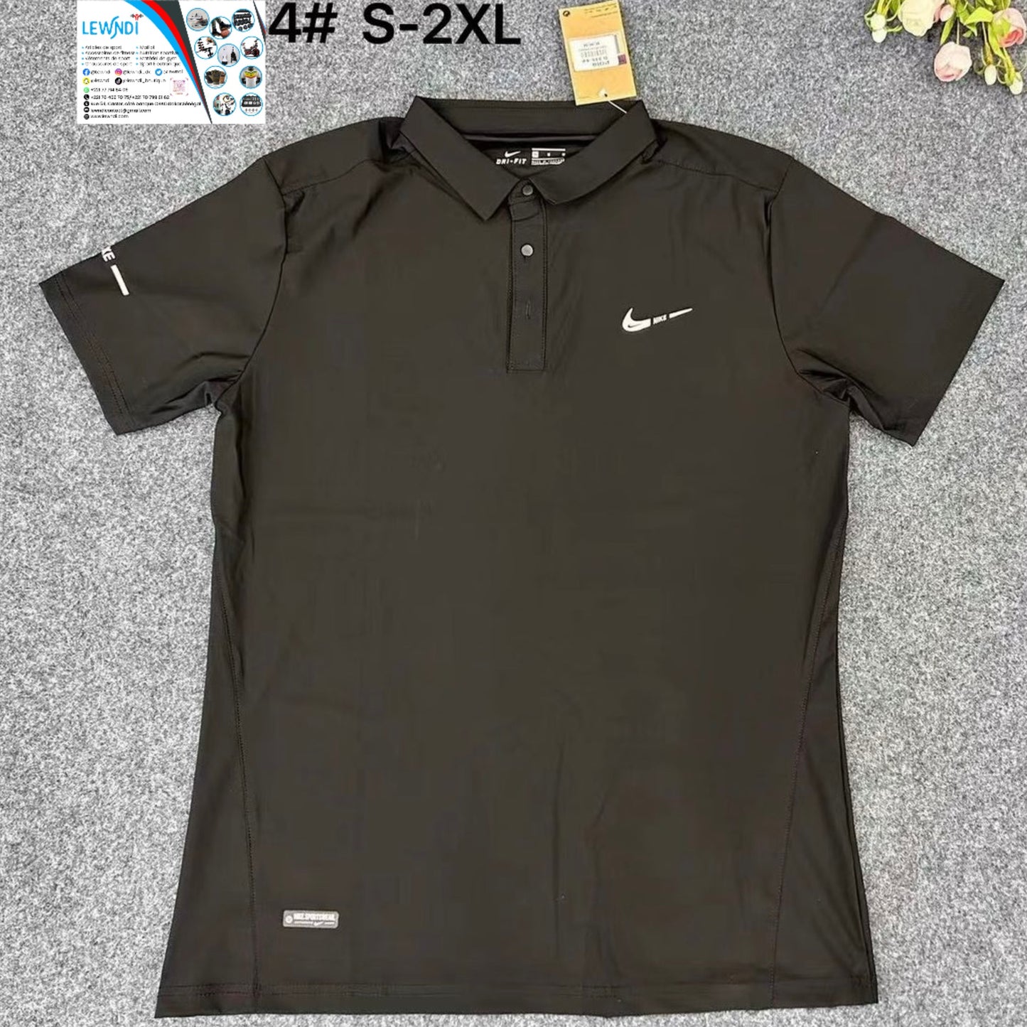 T-shirt col roulé (Noir) Nike TCRMS16