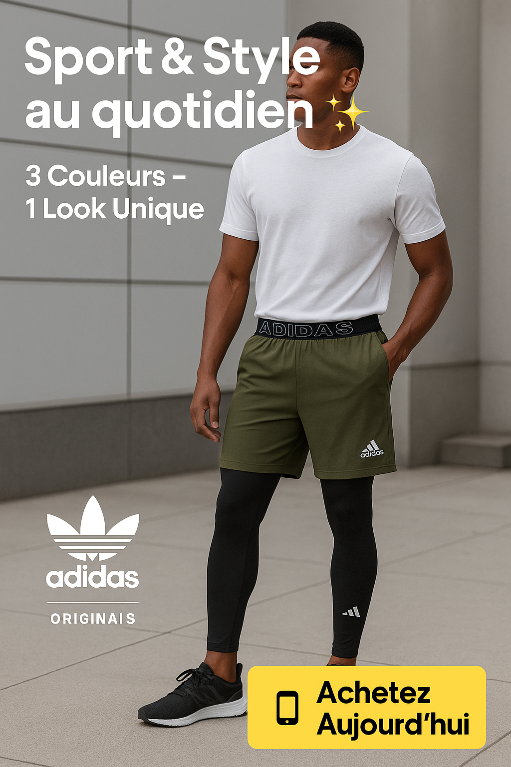 Nouveaux Shorts de Sport Adidas avec Leggings intégrés MTSSPB01