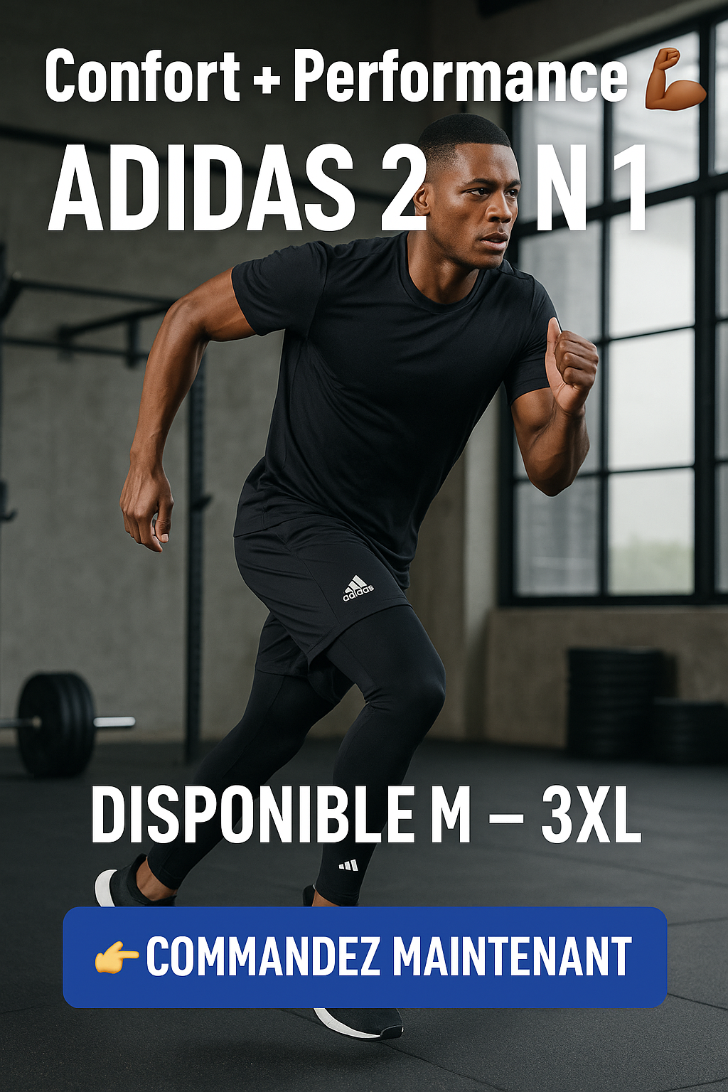 Nouveaux Shorts de Sport Adidas avec Leggings intégrés MTSSPB01