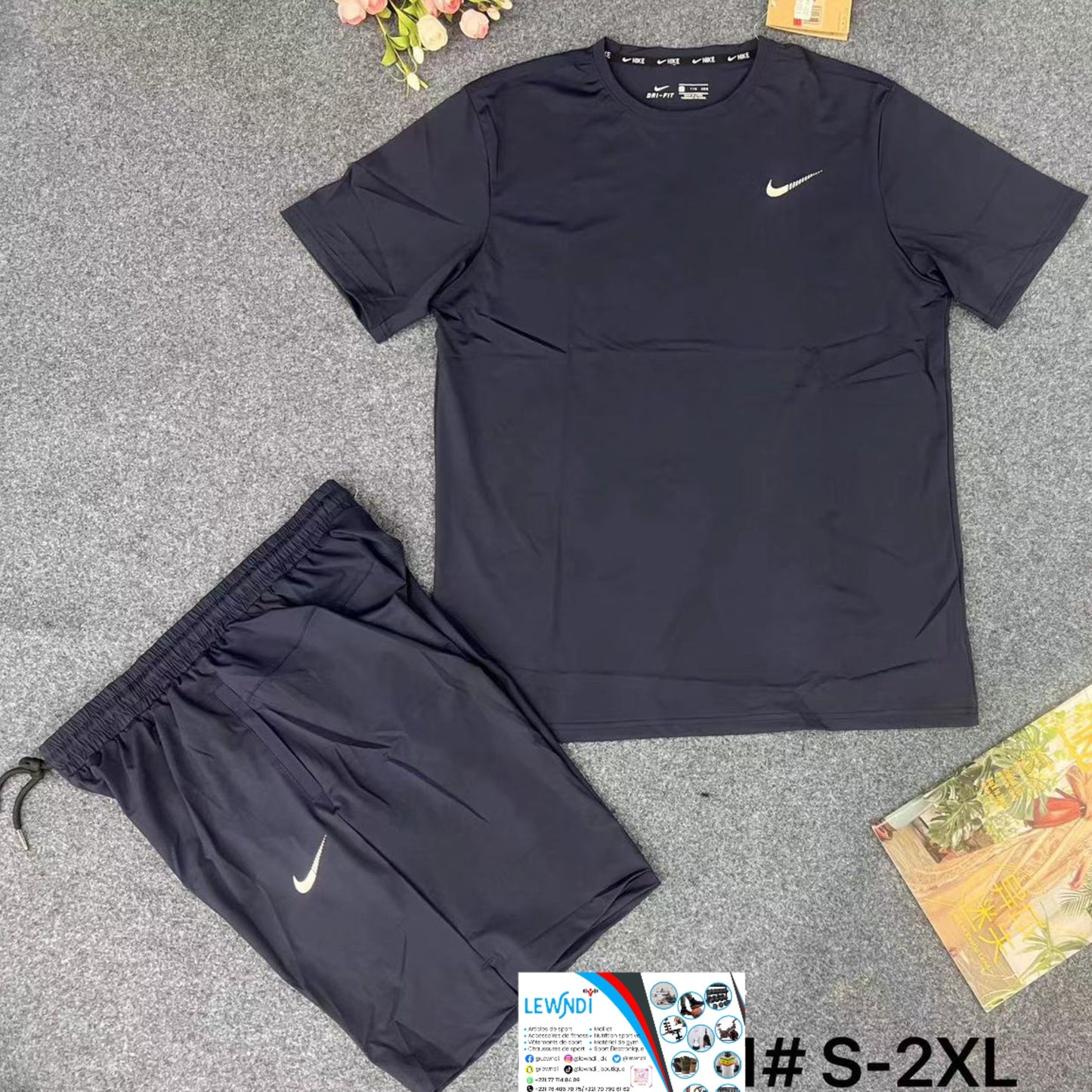 Ensemble maillot sport Nike (Marine) MSEMS05