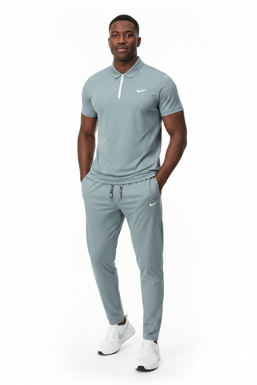 T-shirt col roulé fermeture Ni-ke et pantalon jogging avec () TPJFMNS08