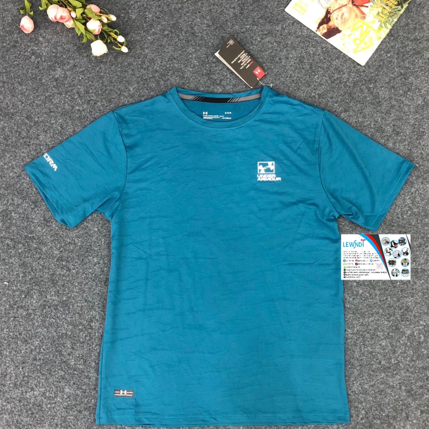 T-shirt sport fitness under armour (Bleu) MSTS09