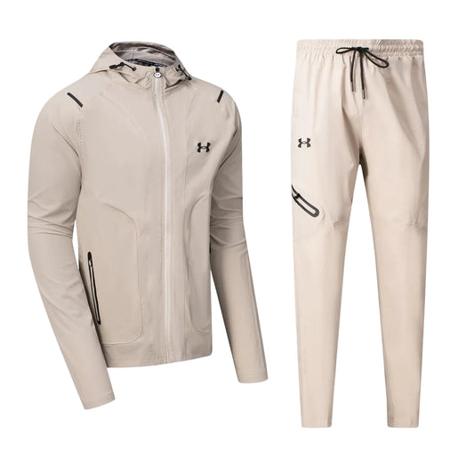 Ensemble Survêtement Capuche Performance (Toiles) – Under Armour Beige ECUAMS 01