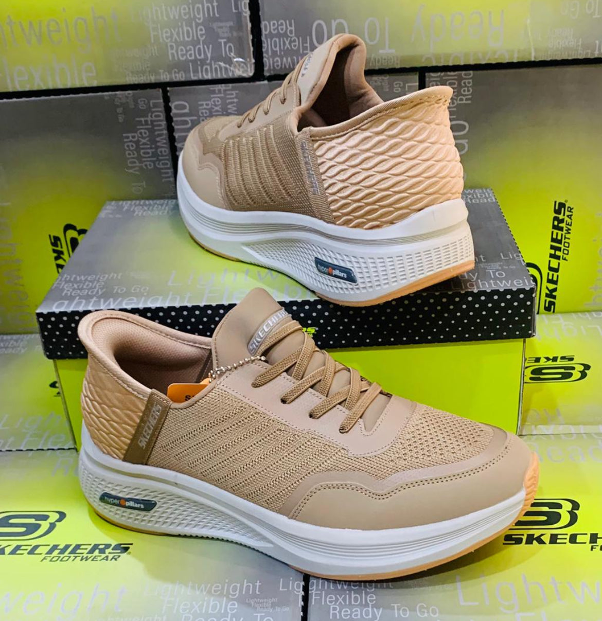 Chaussure Skechers (Arch) avec lacets Beige