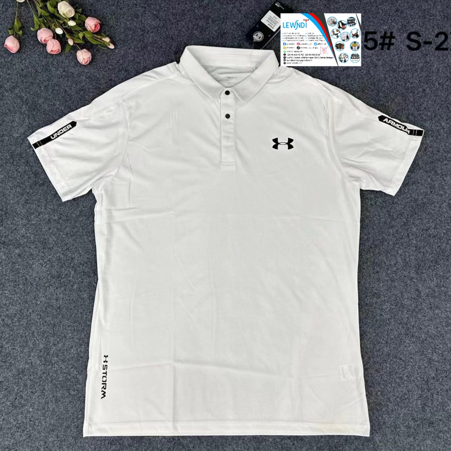 T-shirt col roulé (Blanc) Under Armour TCRMS01