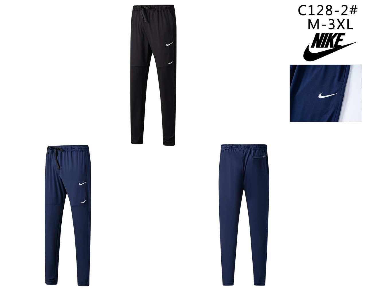 Pantalon jogging en coton avec fermeture – Confort & Style (Ni-ke) (Bleu et Noir disponible) PJCMSP01