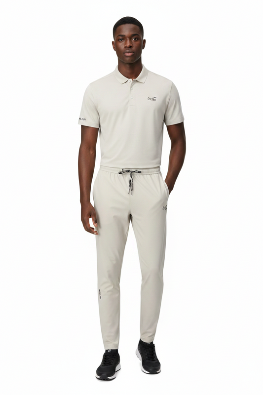 T-shirt col roule Ni-ke Air et pantalon jogging avec fermeture (Beige) TPJFMNS19