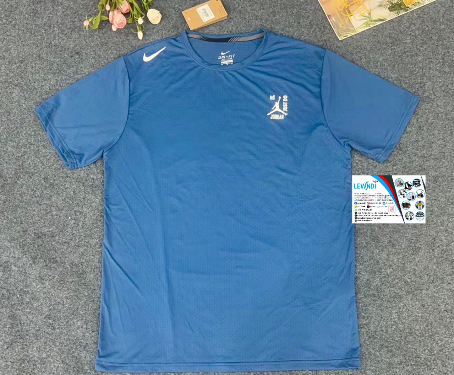 T-shirt sport fitness nike air Jordan (Bleu) MSTS10