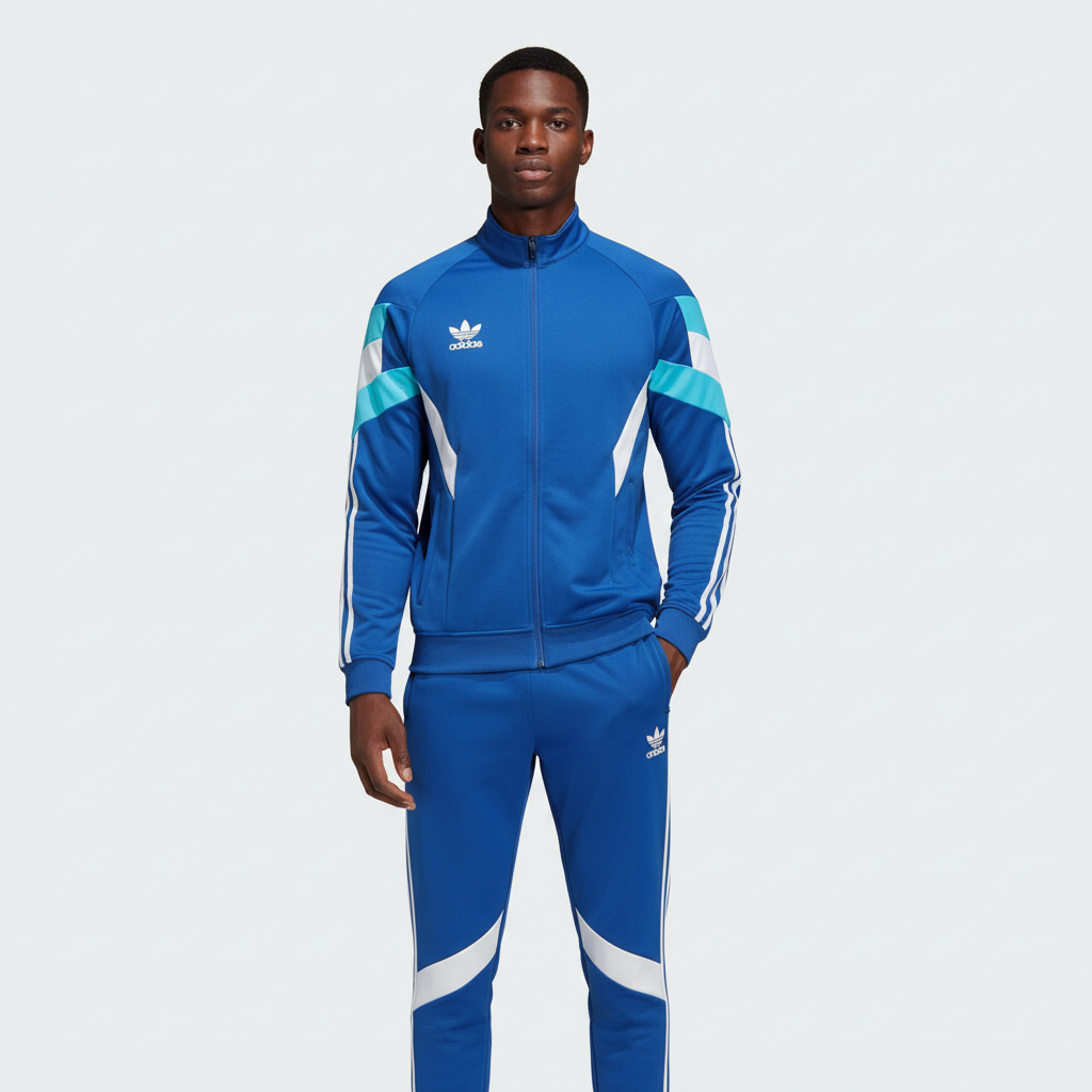 Ensemble Survêtement classique Adidas originals (bleu) avec fermeture