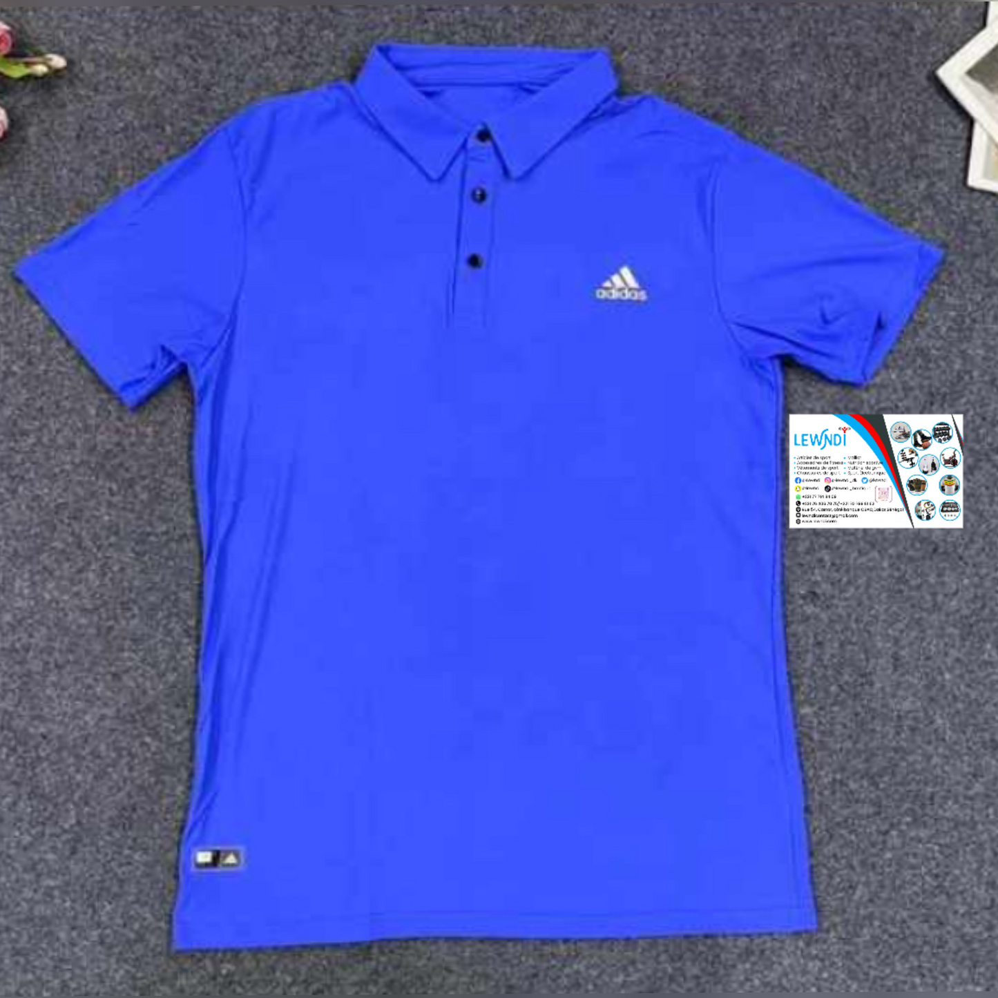 T-shirt à col roulé Adidas bleu bic MSL06