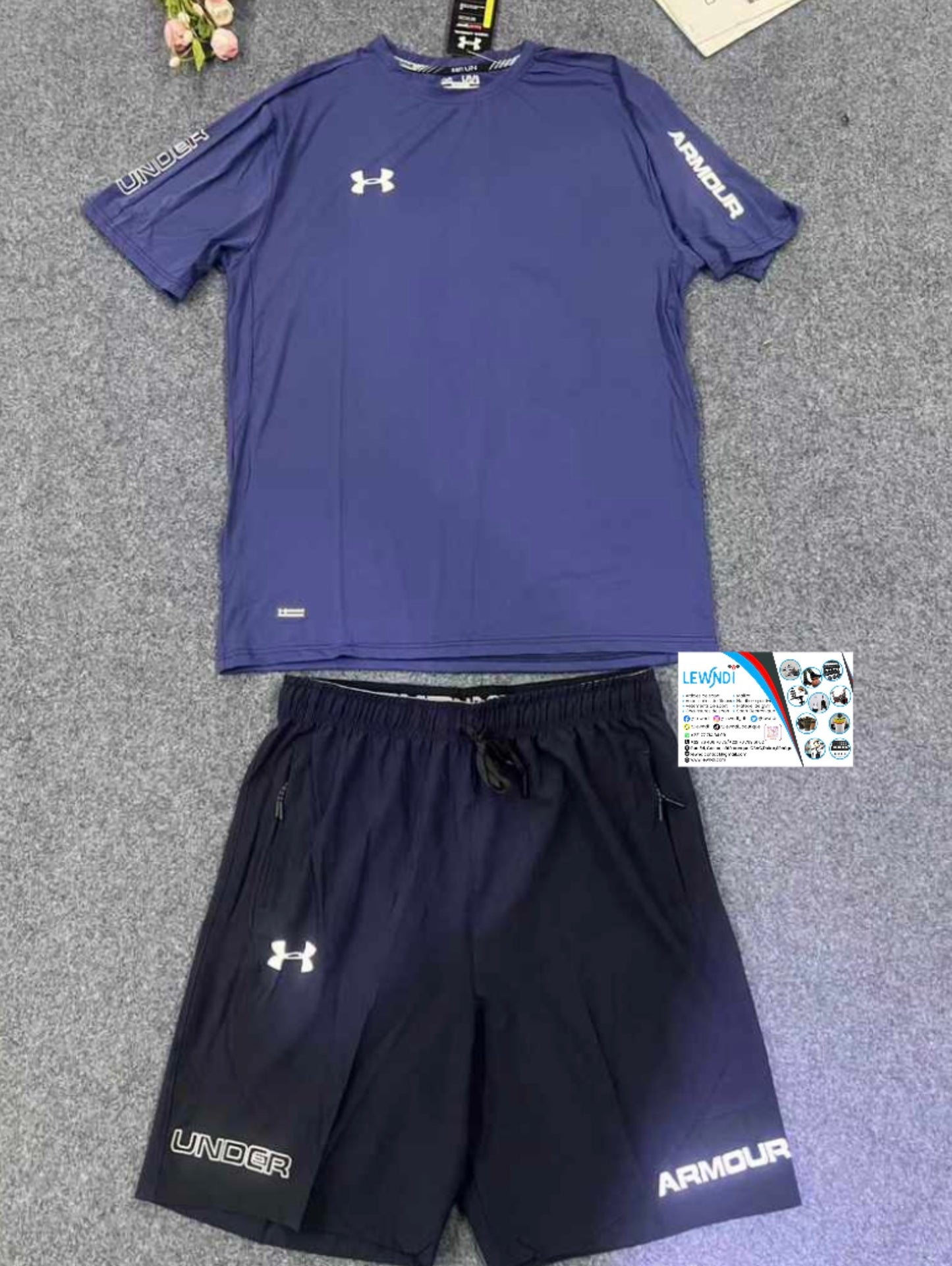 Ensemble T-shirt avec short Under Armour (Bleu/Bleu foncé) MS-14