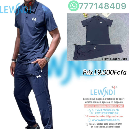 Ensemble T-shirt à col roulé avec pantalon Under Armour (Bleu Fonce) MSELP09