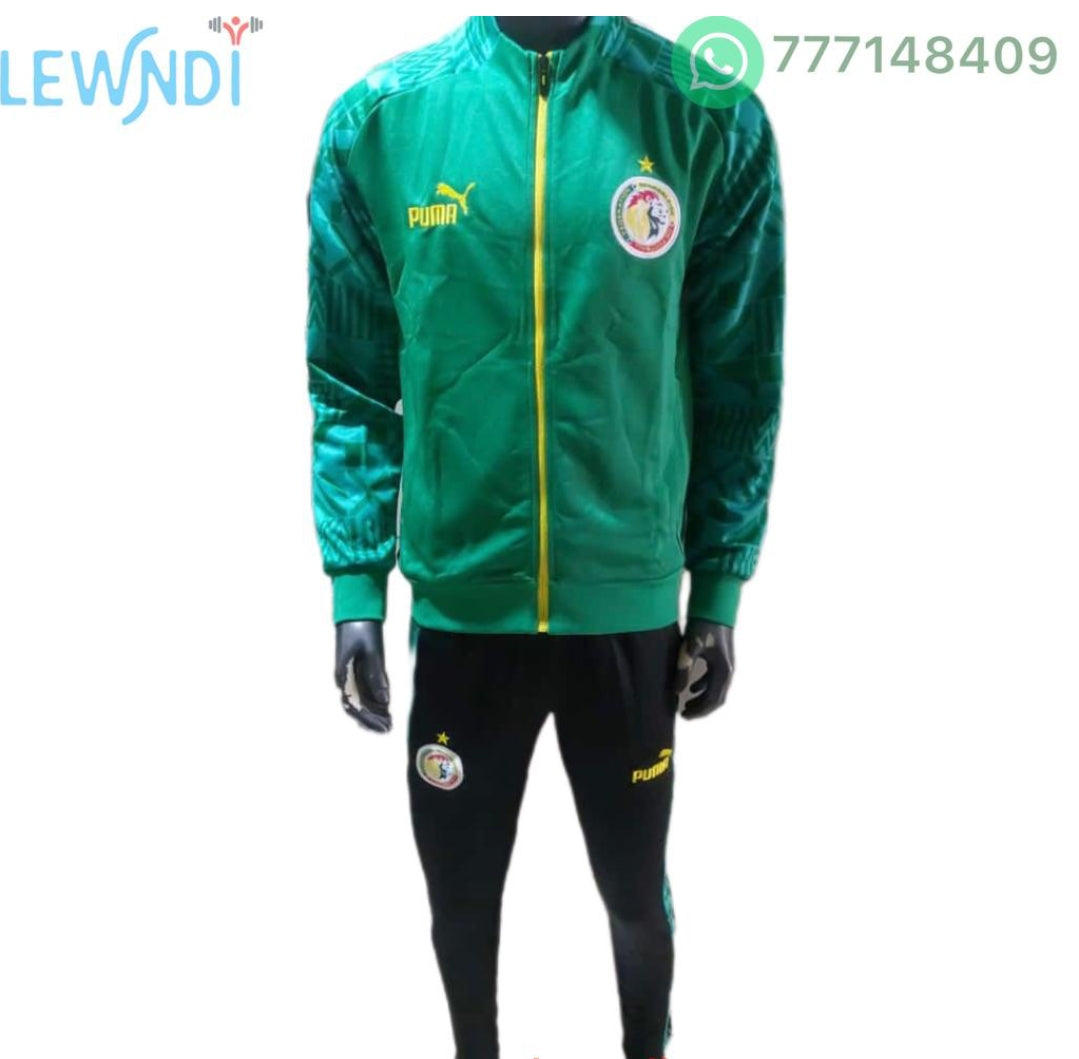 Ensemble Survêtement Senegal CDM officiel (Vert/Noir)