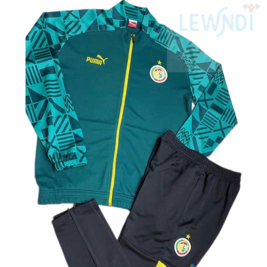 Ensemble Survêtement Senegal CDM officiel (Vert/Noir)