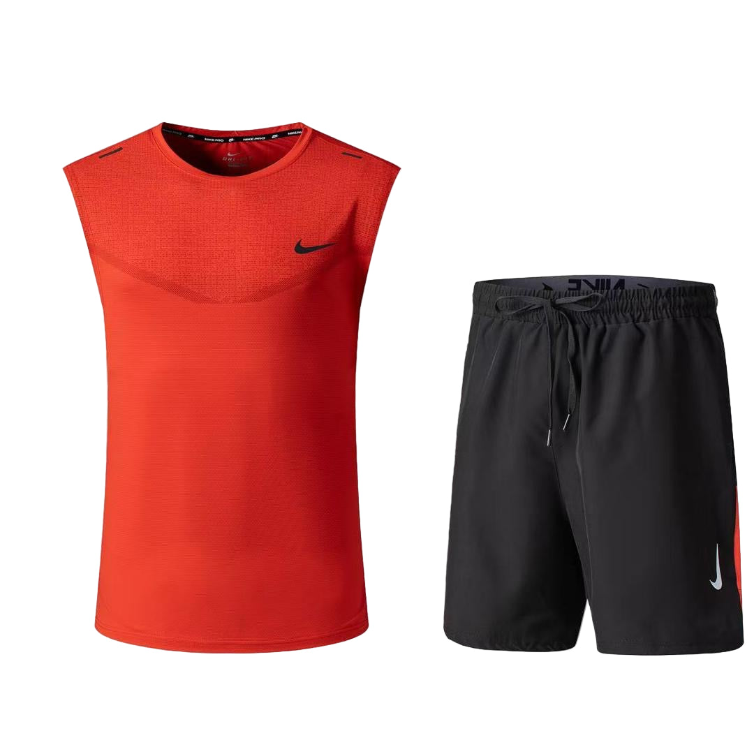 Ensemble de sport Débardeur avec short Nike (rouge/noir) MSEDSN06