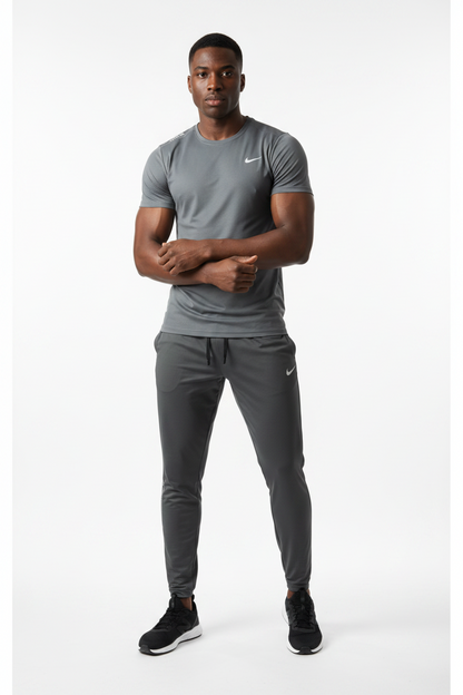 Ensemble Sport (NI-KE) – T-shirt & Pantalon Style Performance Gris TPESMSN09