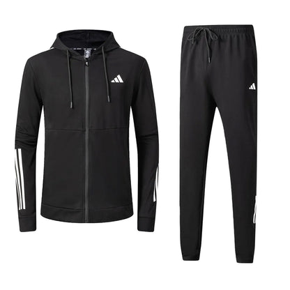 Ensemble survêtement Adidas Noir avec capuche (coton) SACMS01