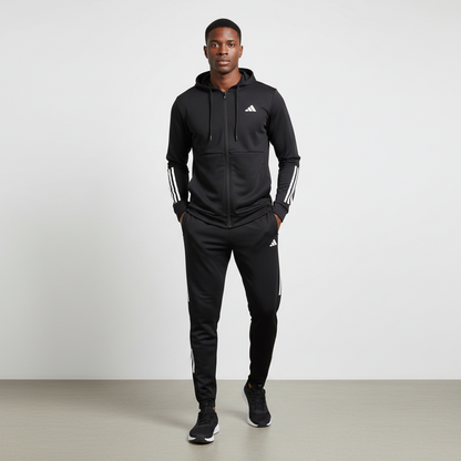 Ensemble survêtement Adidas Noir avec capuche (coton) SACMS01