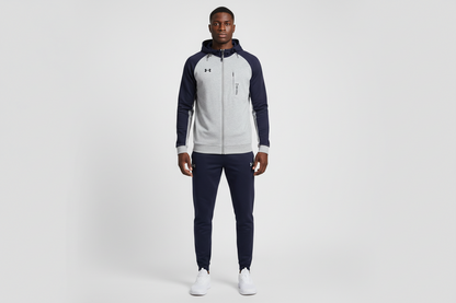 Ensemble survêtement Under Armour Gris/Marine avec capuche (coton) ECMSUA07