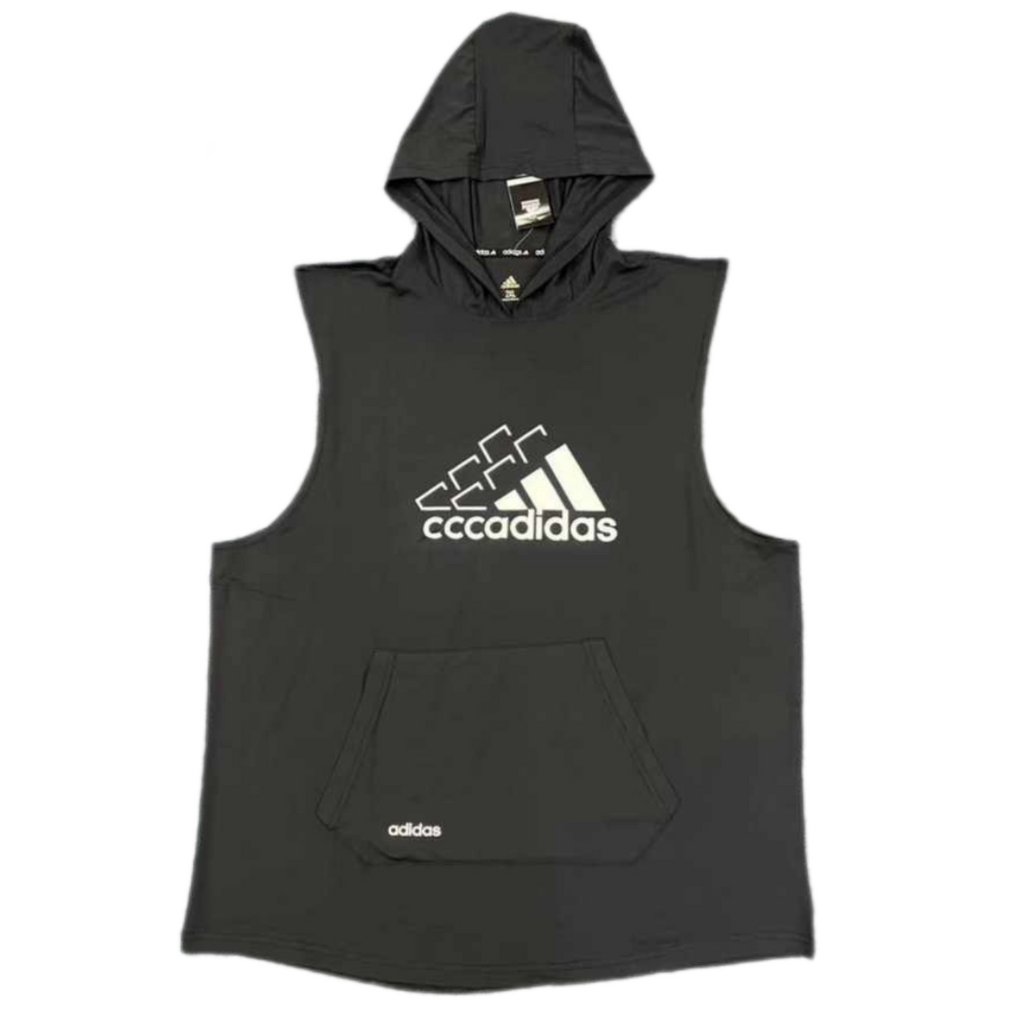 Débardeur avec capuche Adidas (Noir)