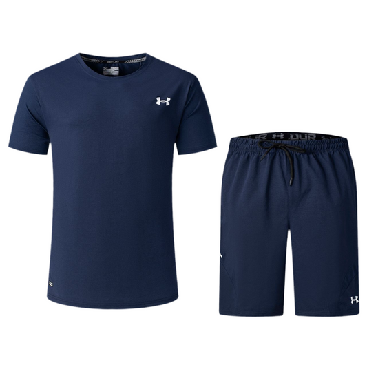 Ensemble de sport Under Armour Unisexe – T-shirt & Short (Marine)
