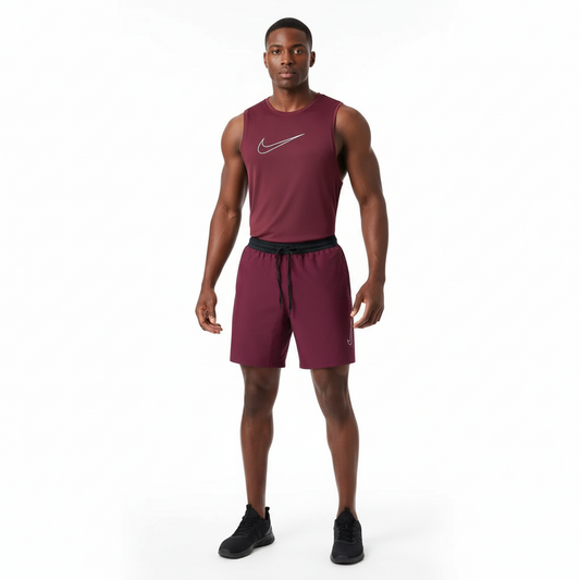 Ensemble de sport Débardeur avec short Nike swoosh (Rouge) MSEDSN11