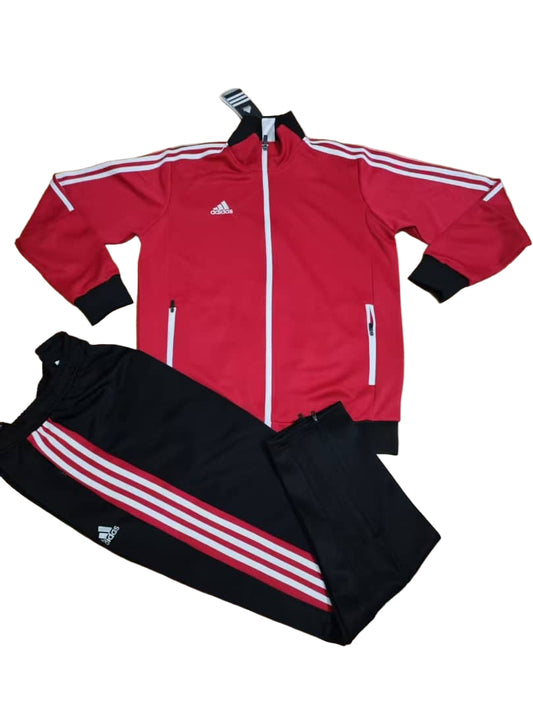 Ensemble Survêtement Loisir Adidas (rouge/noir) avec fermeture