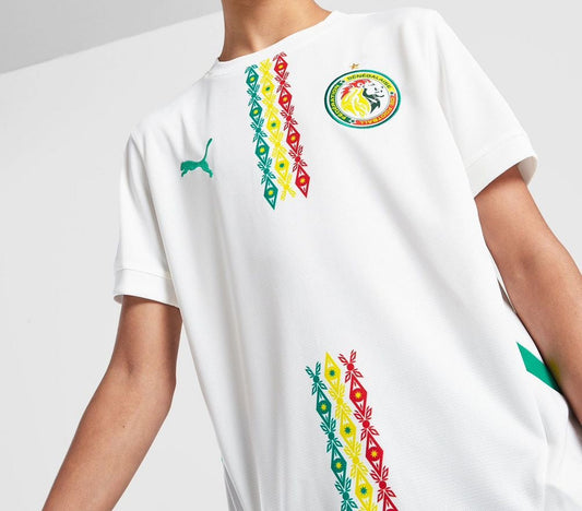 Ensemble Maillot Sénégal (Lions de la Teranga) pour Enfants Extérieur (blanc) 2025-2026