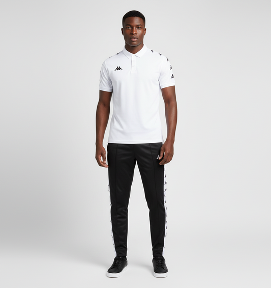 Ensemble Polo & Jogging Kappa (Blanc/Noir)– Style Sport Premium