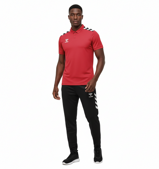 Ensemble Polo & Jogging Hummel (rouge/noir)– Style Sport Premium