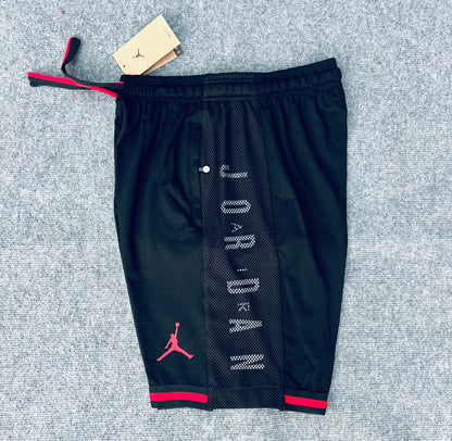 Short loisir Jordan noir (bande rouge) avec fermeture SSMSJ04